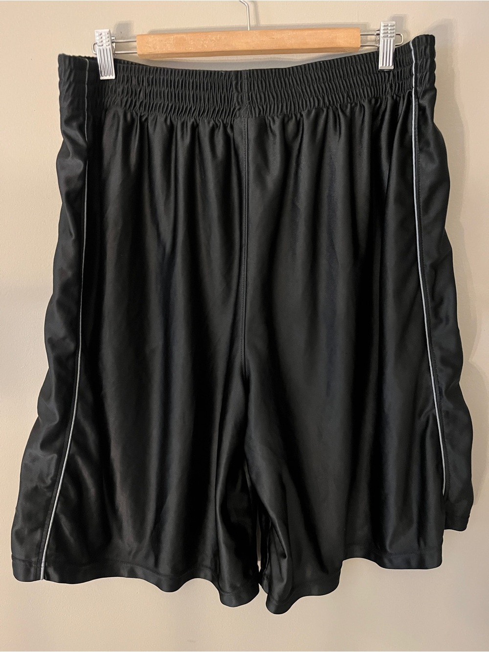 Champion Black Athletic Shorts with White Trim